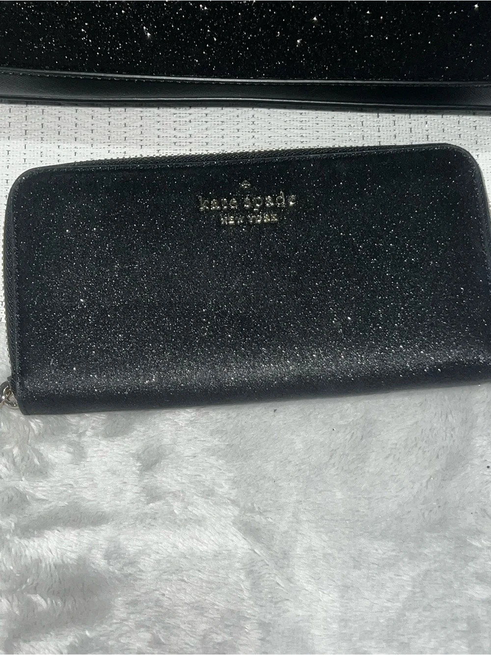 ✨ Kate Spade New York Glitter Fabric Tote + Wallet Set ✨ NEW